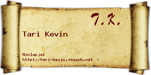 Tari Kevin névjegykártya